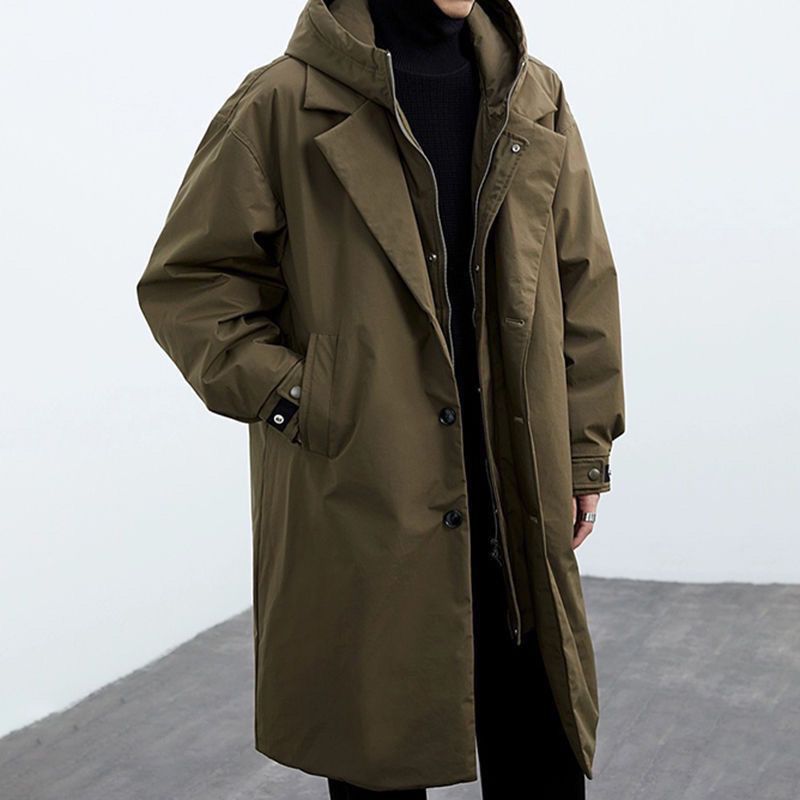Fake Two-piece Hooded Oversized Thermal Trench Coat - RALO COLLECTION STUDIO