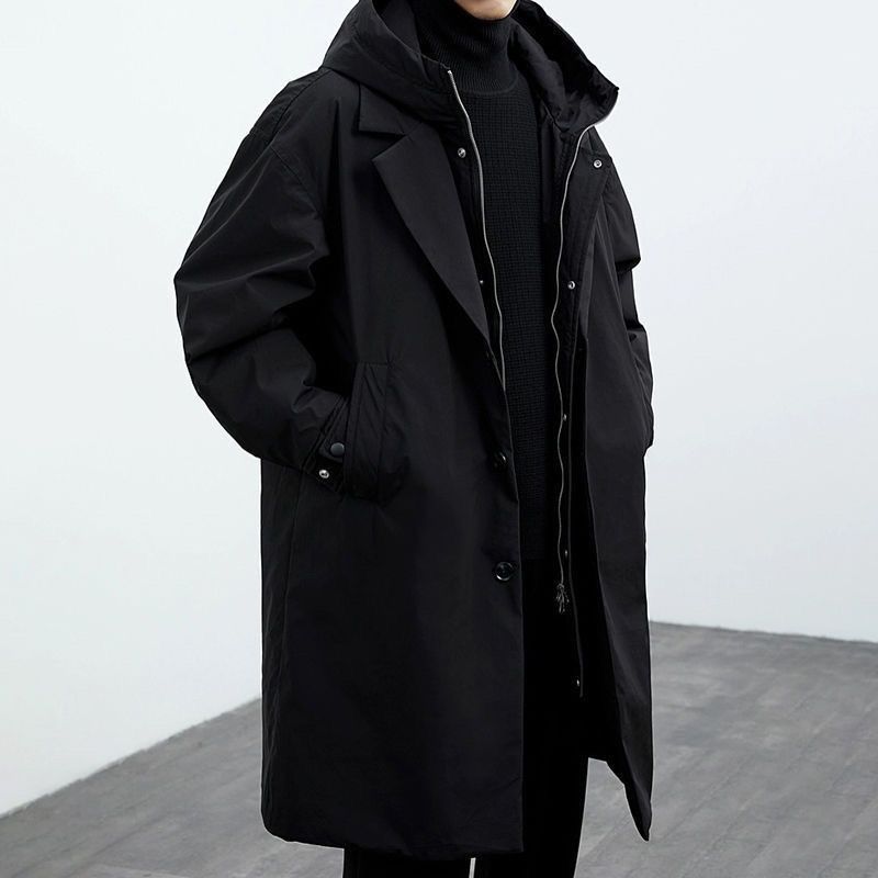 Fake Two-piece Hooded Oversized Thermal Trench Coat - RALO COLLECTION STUDIO