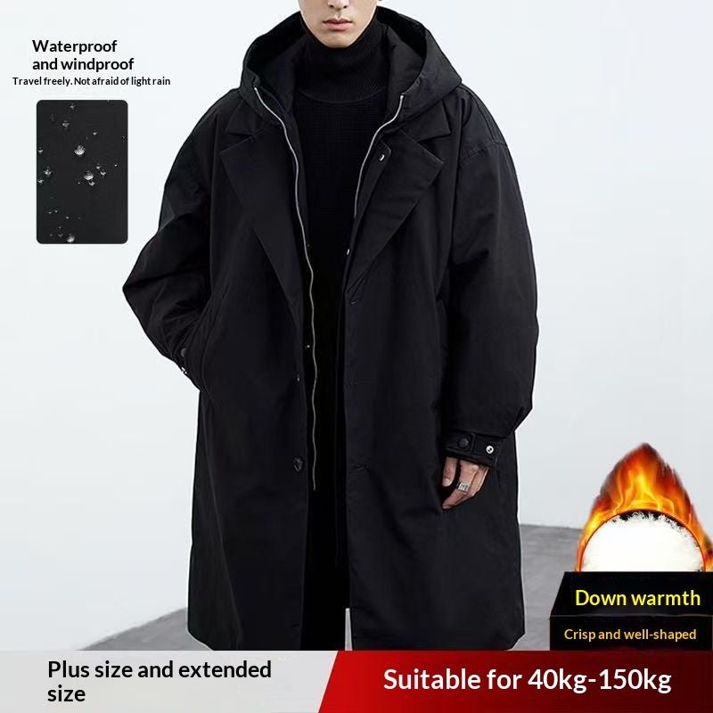 Fake Two-piece Hooded Oversized Thermal Trench Coat - RALO COLLECTION STUDIO