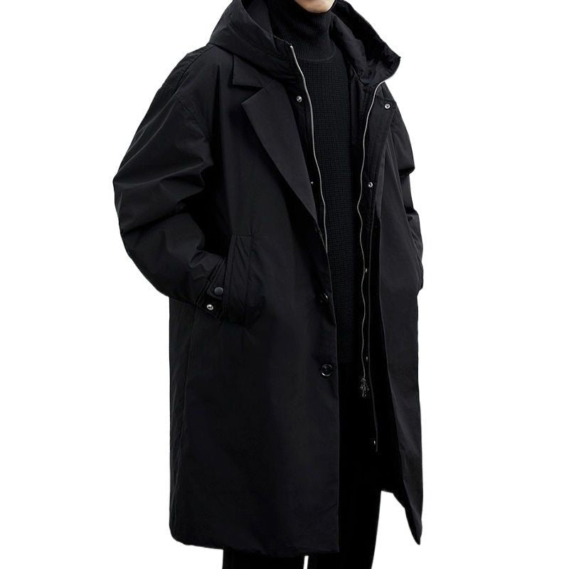 Fake Two-piece Hooded Oversized Thermal Trench Coat - RALO COLLECTION STUDIO