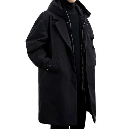 Fake Two-piece Hooded Oversized Thermal Trench Coat - RALO COLLECTION STUDIO