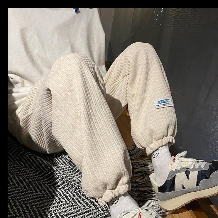 Fallwinter Labeled Straight-leg Harem Jogger Pants - RALO COLLECTION STUDIO