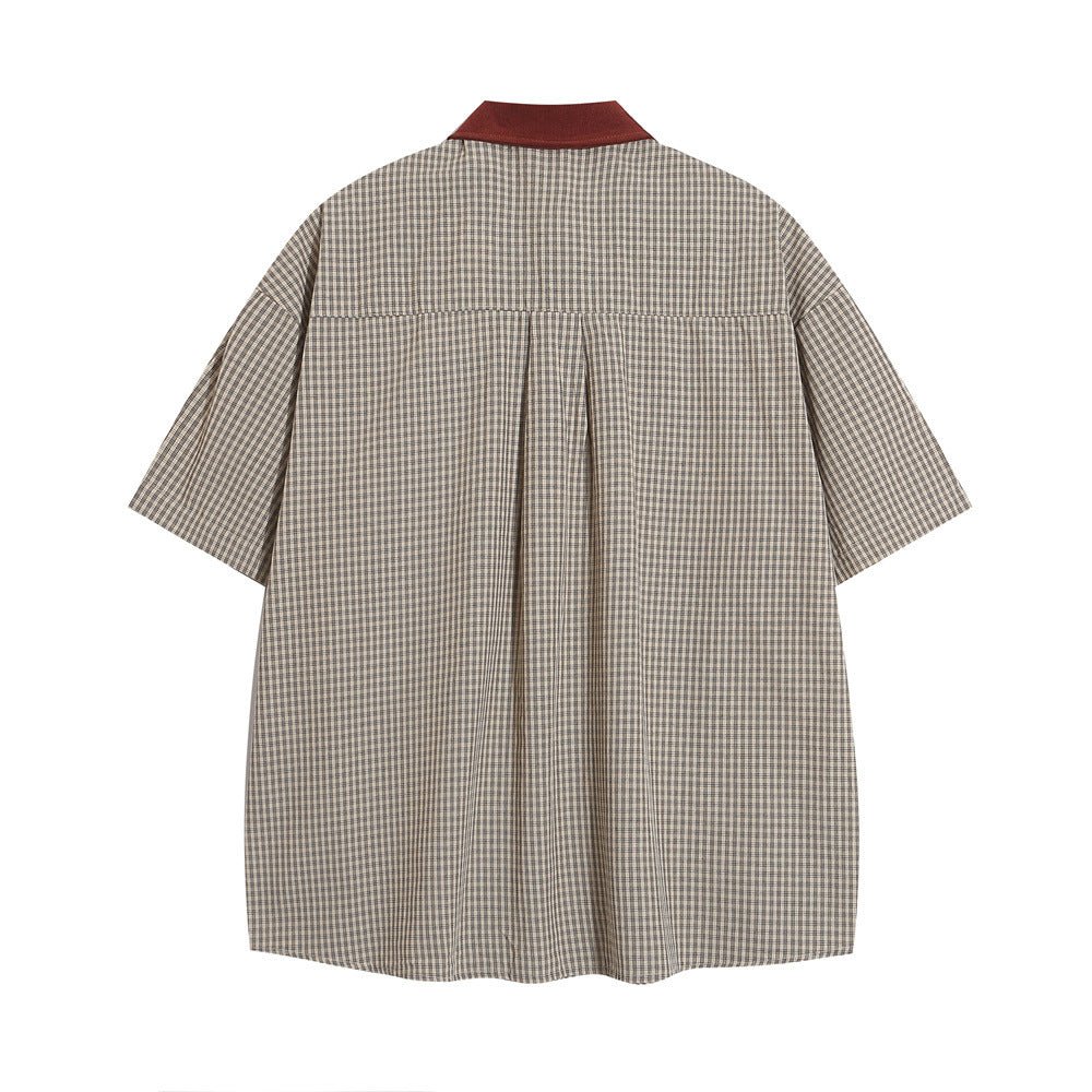 Fashion Fine Plaid Short-sleeved Shirt For Men - RALO COLLECTION STUDIO
