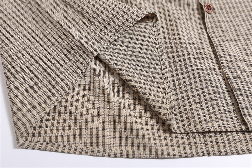 Fashion Fine Plaid Short-sleeved Shirt For Men - RALO COLLECTION STUDIO