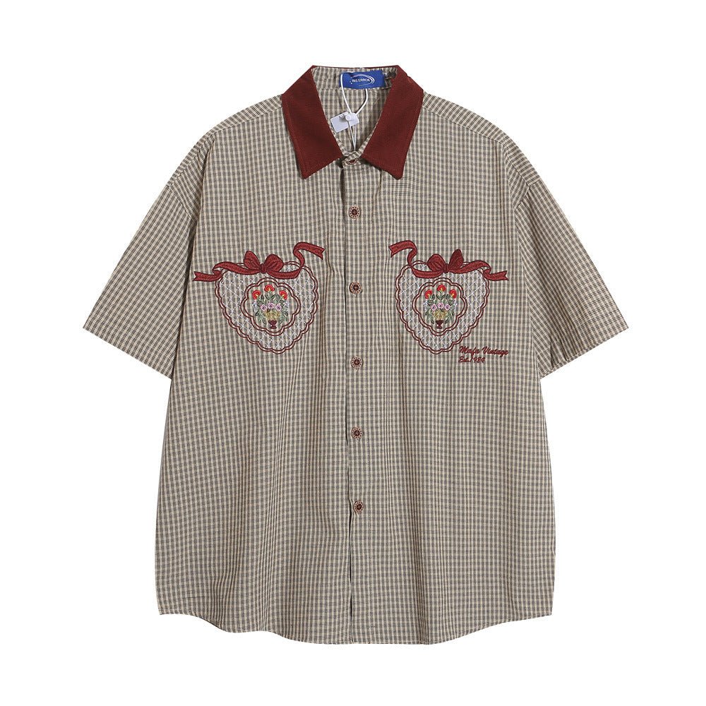 Fashion Fine Plaid Short-sleeved Shirt For Men - RALO COLLECTION STUDIO