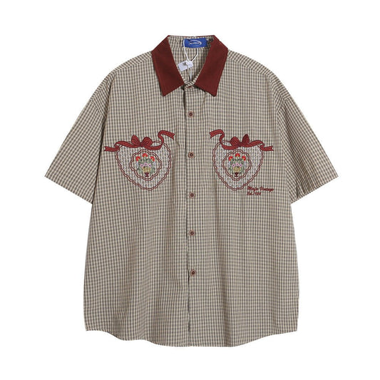 Fashion Fine Plaid Short-sleeved Shirt For Men - RALO COLLECTION STUDIO