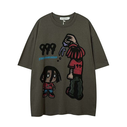 Ralo Cartoon Cotton Short Sleeve T-Shirt For Men - Casual Summer Style - RALO COLLECTION STUDIO