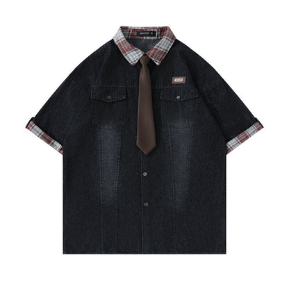 Fashion Loose Denim Shirt Summer Men - RALO COLLECTION STUDIO