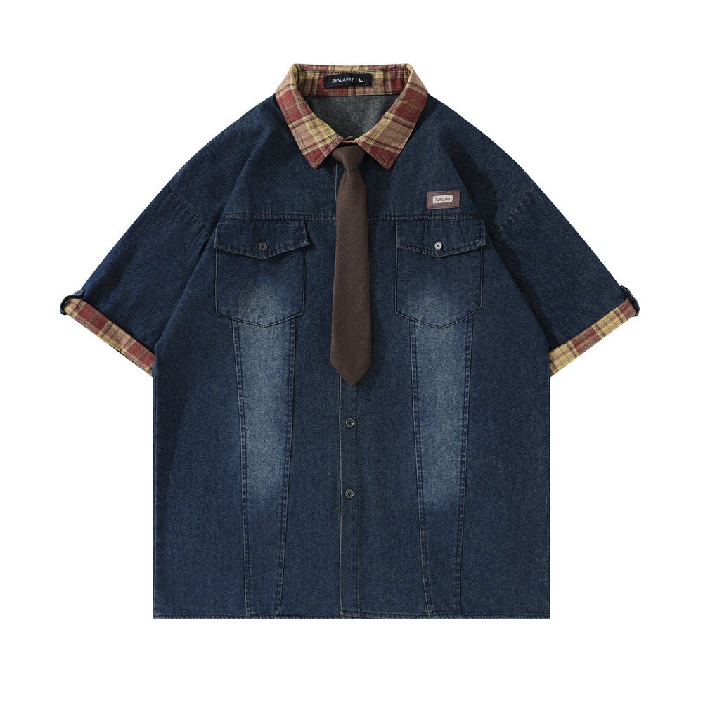 Fashion Loose Denim Shirt Summer Men - RALO COLLECTION STUDIO