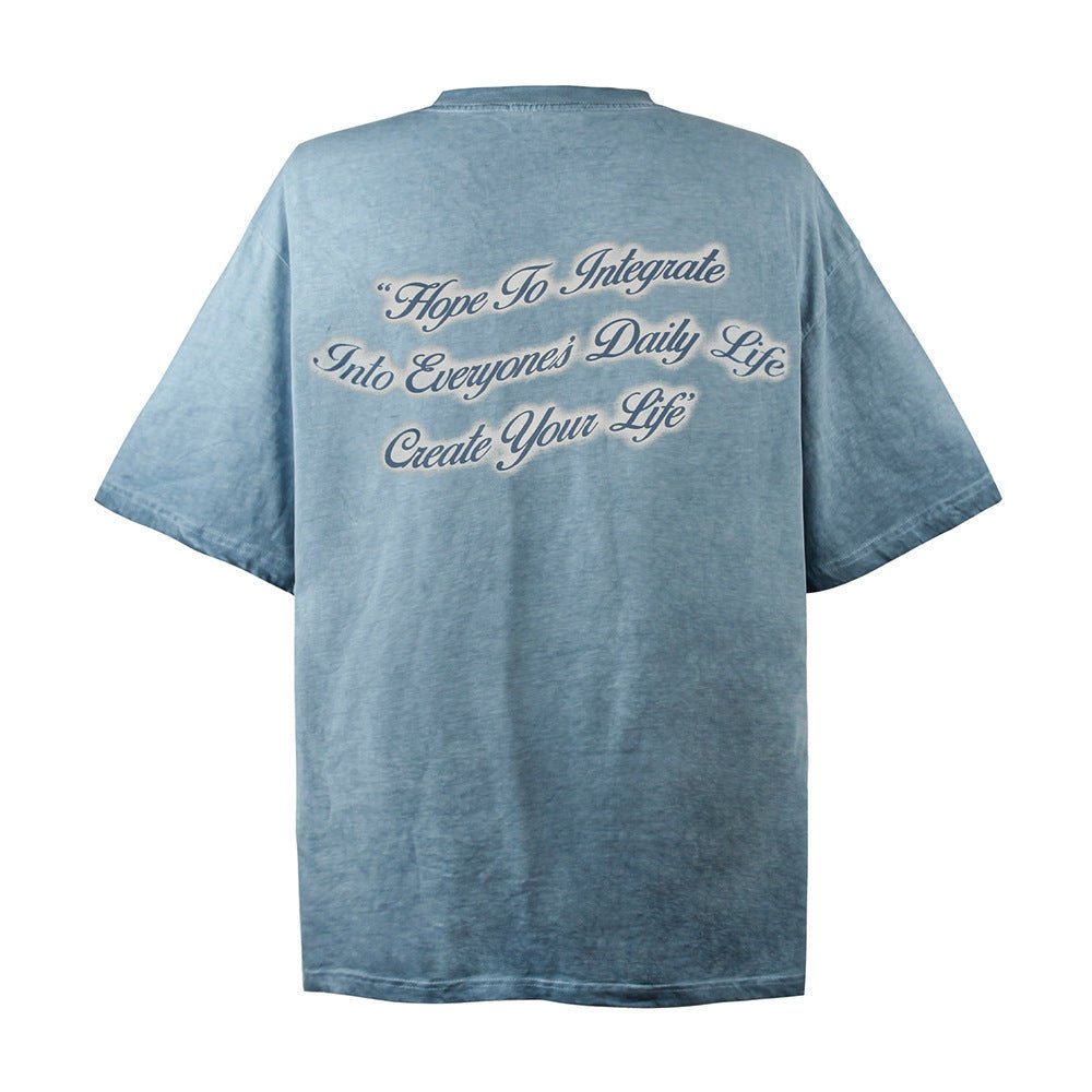 Fashion Tie-dyed Cotton Casual T-shirt Men - RALO COLLECTION STUDIO