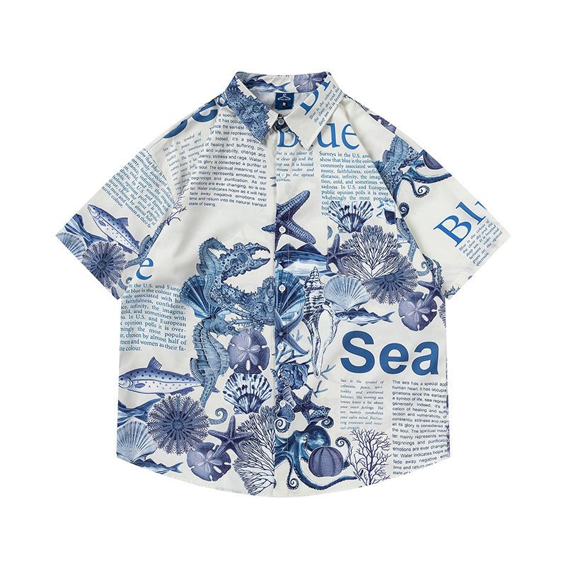 Fashion Underwater World Printed Shirt Men - RALO COLLECTION STUDIO