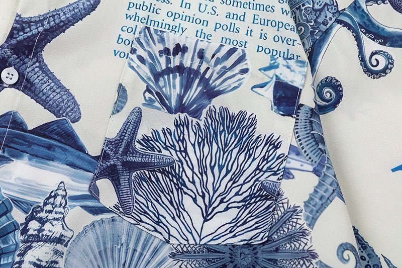 Fashion Underwater World Printed Shirt Men - RALO COLLECTION STUDIO