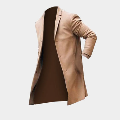 Ralo Men’s Fashion Winter Trench Long Coat – Classic Slim Fit Overcoat Jacket - RALO COLLECTION STUDIO