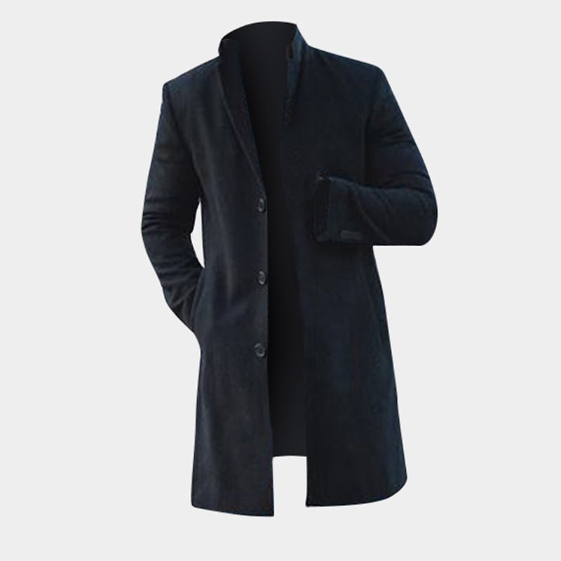 Ralo Men’s Fashion Winter Trench Long Coat – Classic Slim Fit Overcoat Jacket - RALO COLLECTION STUDIO