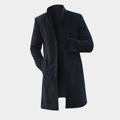 Ralo Men’s Fashion Winter Trench Long Coat – Classic Slim Fit Overcoat Jacket - RALO COLLECTION STUDIO