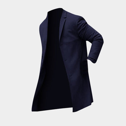 Ralo Men’s Fashion Winter Trench Long Coat – Classic Slim Fit Overcoat Jacket - RALO COLLECTION STUDIO