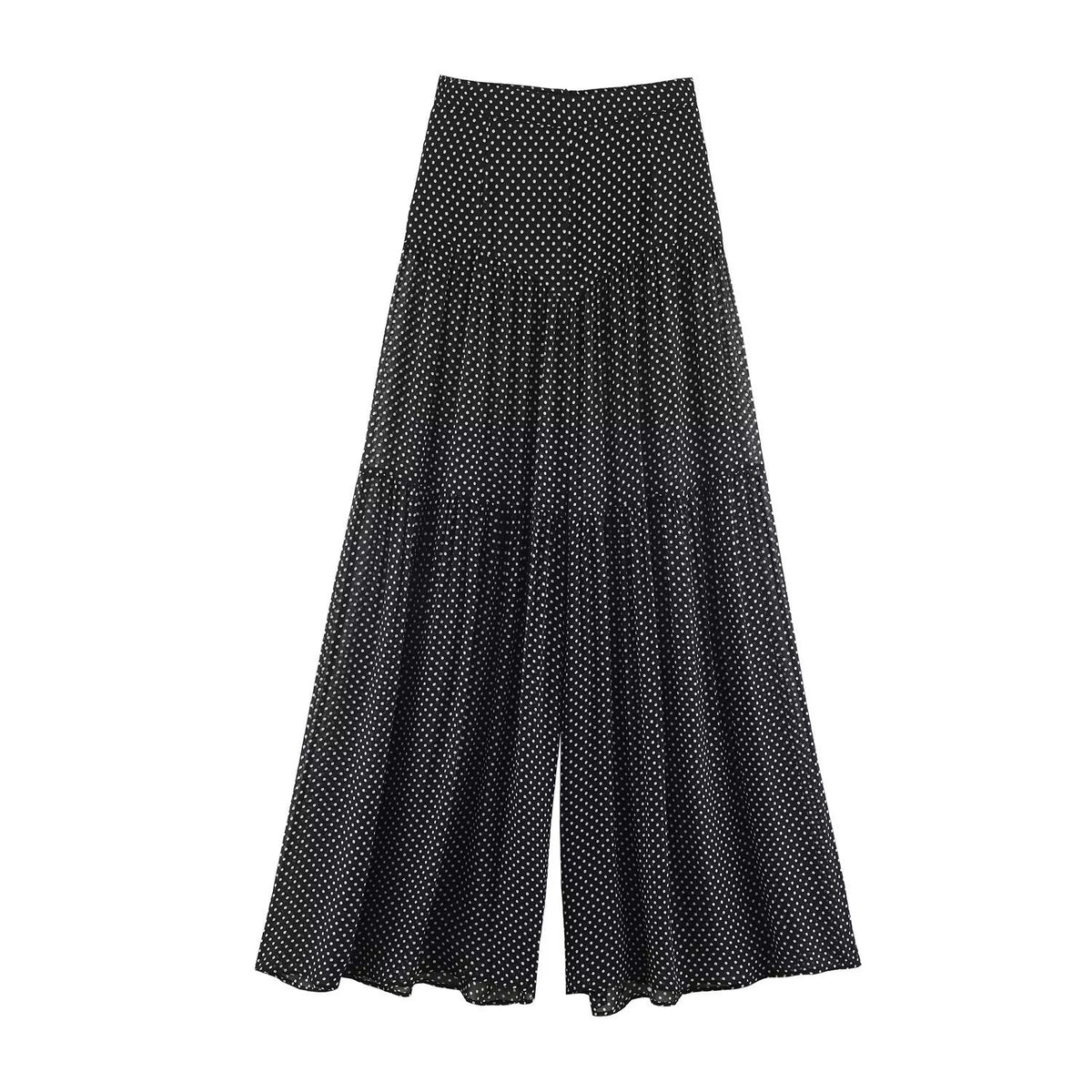 Fashionable And Minimalist Polka-dot Halter-top With Straight-leg Casual Trousers Set - RALO COLLECTION STUDIO