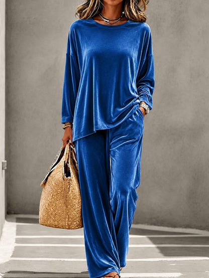 Fashionable Casual Velvet Multi-color Womens Set - RALO COLLECTION STUDIO