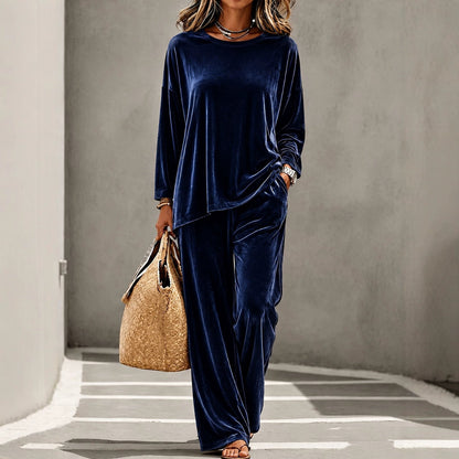 Fashionable Casual Velvet Multi-color Womens Set - RALO COLLECTION STUDIO