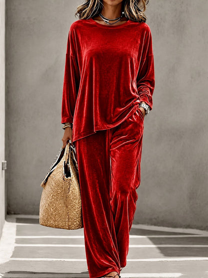 Fashionable Casual Velvet Multi-color Womens Set - RALO COLLECTION STUDIO
