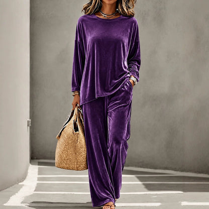 Fashionable Casual Velvet Multi-color Womens Set - RALO COLLECTION STUDIO