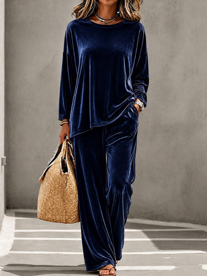 Fashionable Casual Velvet Multi-color Womens Set - RALO COLLECTION STUDIO