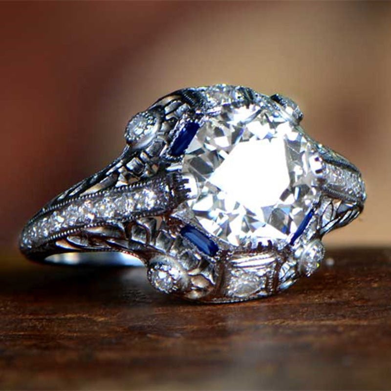 Fashionable Hollow Zircon Womens Ring - RALO COLLECTION STUDIO