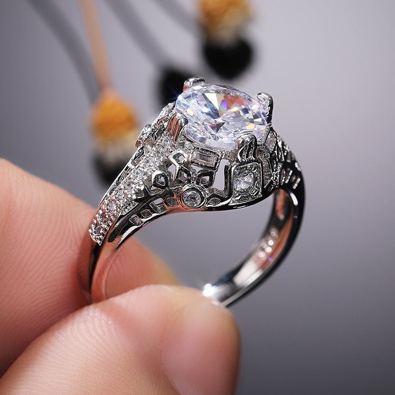 Fashionable Hollow Zircon Womens Ring - RALO COLLECTION STUDIO