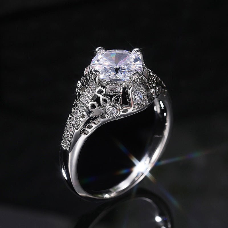 Fashionable Hollow Zircon Womens Ring - RALO COLLECTION STUDIO