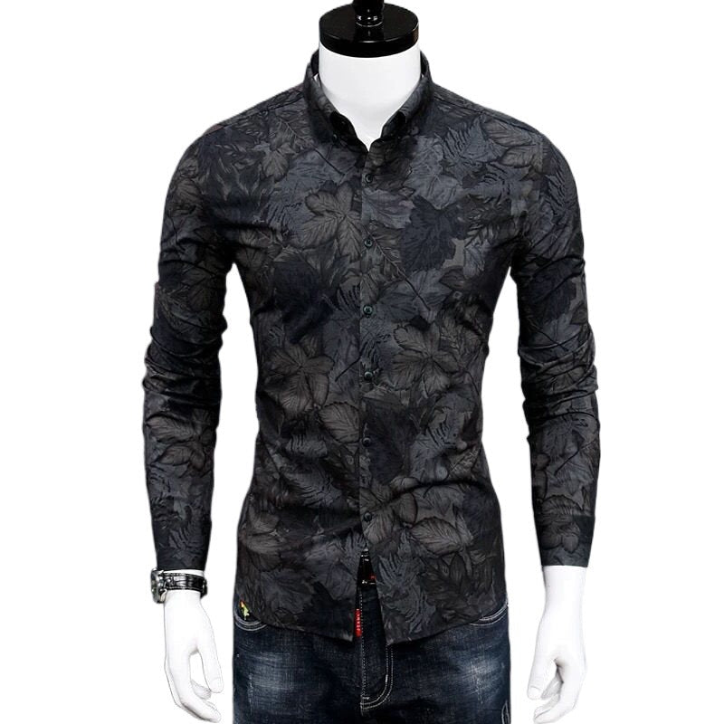 Fashionable Print Shirt Youth Handsome Casual Trendy Men Shirt - RALO COLLECTION STUDIO