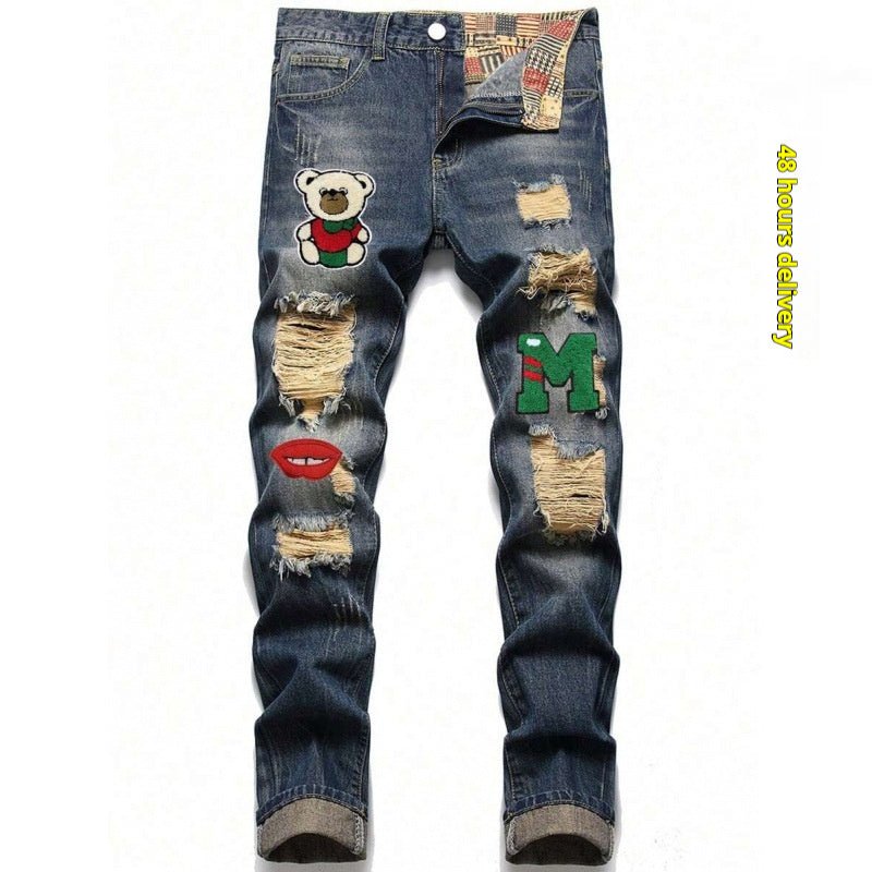 Fashionable Slim-fit European And American Jeans - RALO COLLECTION STUDIO