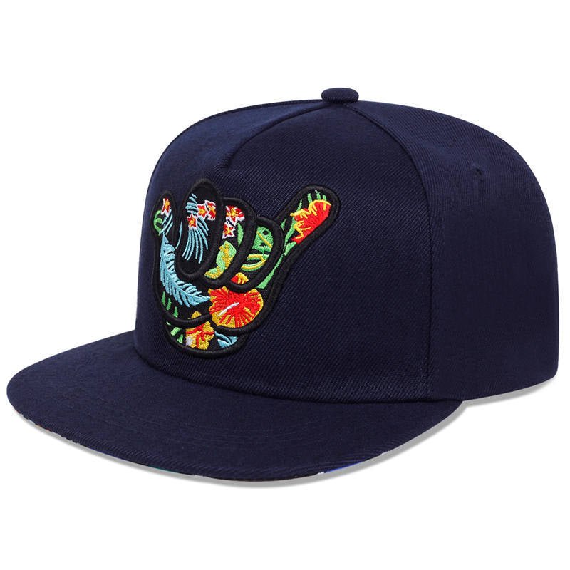 Finger-666 Embroidered Flat-Brim Baseball Cap For Men And Women - RALO COLLECTION STUDIO