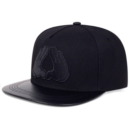 Finger-666 Embroidered Flat-Brim Baseball Cap For Men And Women - RALO COLLECTION STUDIO