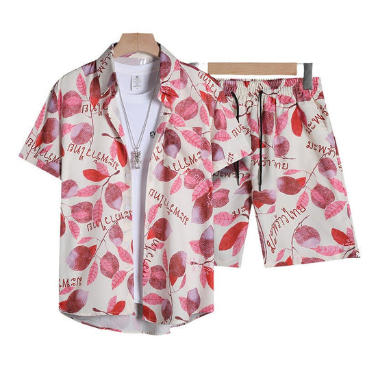 Floral Shirt Set Short Sleeves Retro All-over Floral Print Trendy - RALO COLLECTION STUDIO