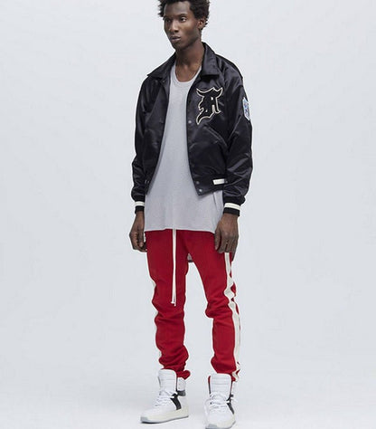 FOG Bibb with uniform pants pants trousers inside zipper retro color stripe men's casual pants - RALO COLLECTION STUDIO