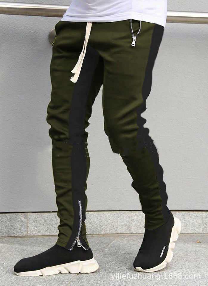 FOG Bibb with uniform pants pants trousers inside zipper retro color stripe men's casual pants - RALO COLLECTION STUDIO