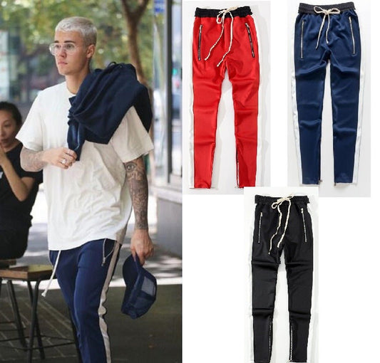 FOG Bibb with uniform pants pants trousers inside zipper retro color stripe men's casual pants - RALO COLLECTION STUDIO