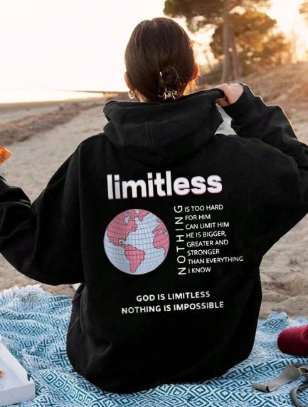 God Is Limitless Nothing Is Impossible Woman Hoody Casua - RALO COLLECTION STUDIO