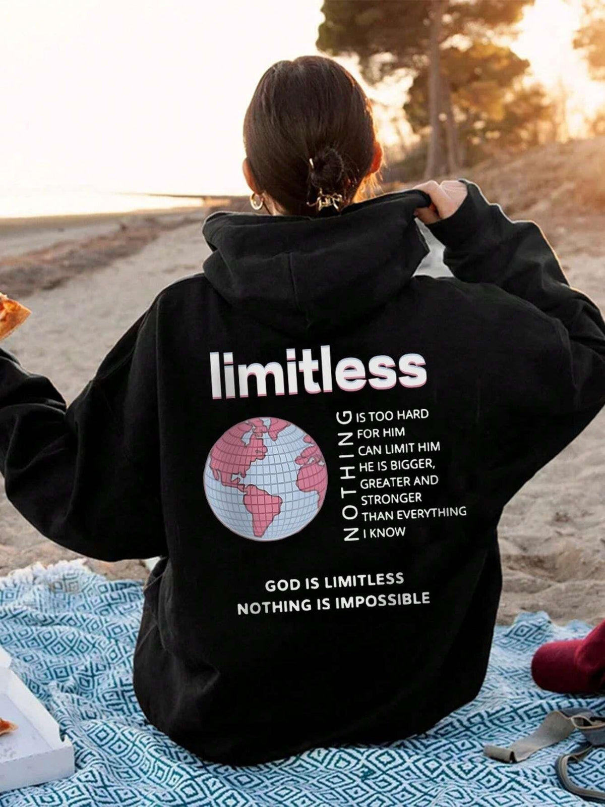 God Is Limitless Nothing Is Impossible Woman Hoody Casua - RALO COLLECTION STUDIO