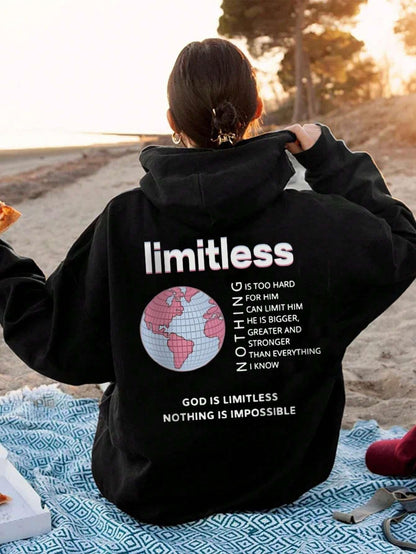 God Is Limitless Nothing Is Impossible Woman Hoody Casua - RALO COLLECTION STUDIO
