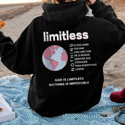 God Is Limitless Nothing Is Impossible Woman Hoody Casua - RALO COLLECTION STUDIO
