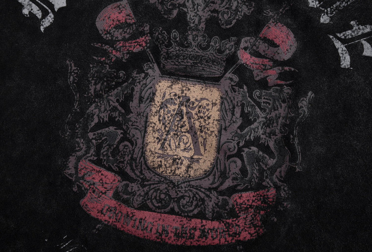 Gothic Letters Distressed Cotton T-shirt For Men - RALO COLLECTION STUDIO