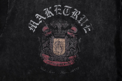 Gothic Letters Distressed Cotton T-shirt For Men - RALO COLLECTION STUDIO