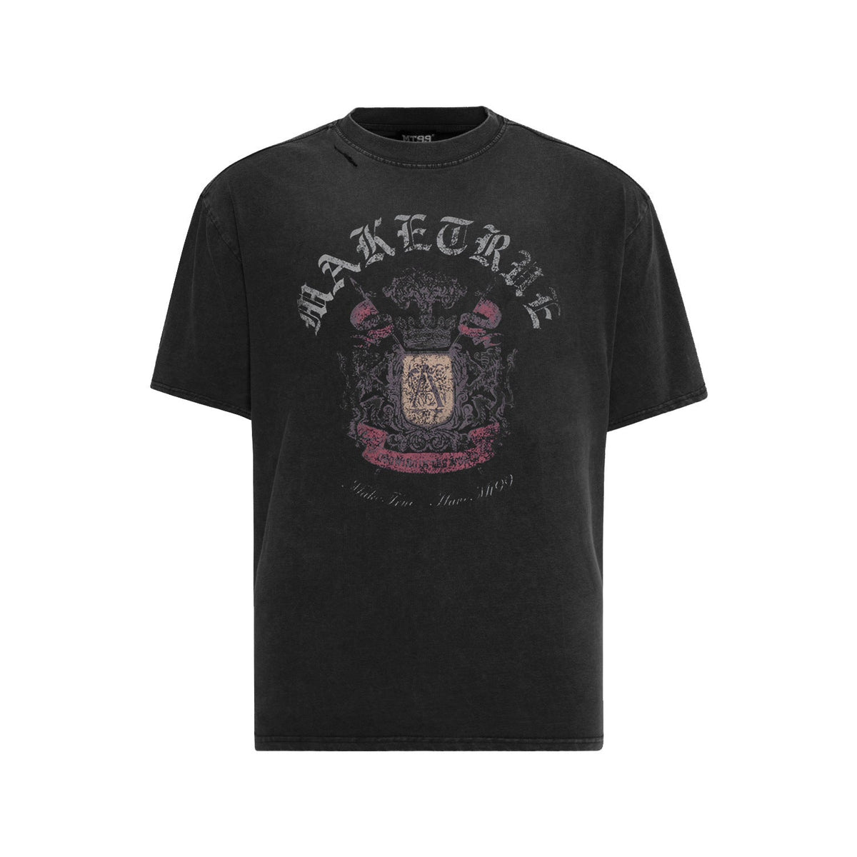 Gothic Letters Distressed Cotton T-shirt For Men - RALO COLLECTION STUDIO