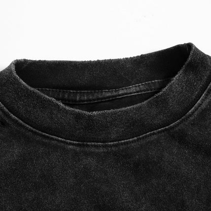 Gothic Letters Distressed Cotton T-shirt For Men - RALO COLLECTION STUDIO