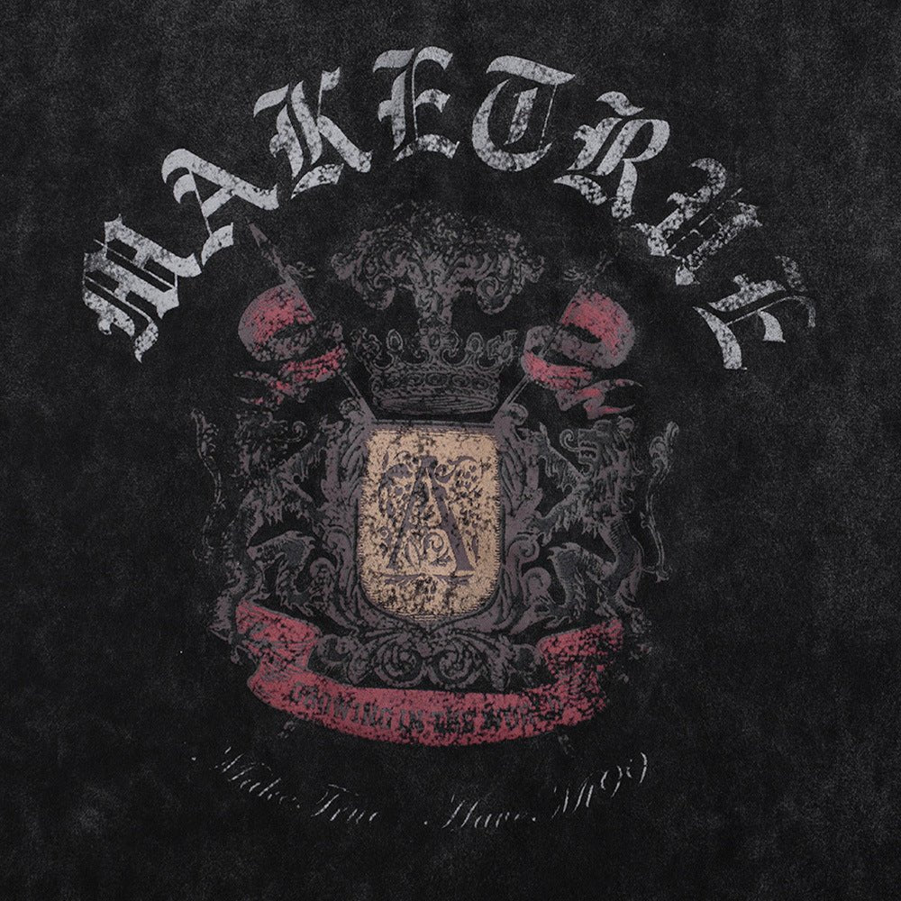 Gothic Letters Distressed Cotton T-shirt For Men - RALO COLLECTION STUDIO