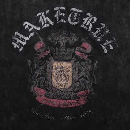 Gothic Letters Distressed Cotton T-shirt For Men - RALO COLLECTION STUDIO