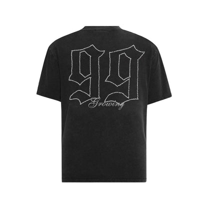 Gothic Letters Distressed Cotton T-shirt For Men - RALO COLLECTION STUDIO