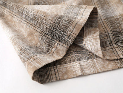 Gradient Plaid Long Sleeve Shirt Men - RALO COLLECTION STUDIO