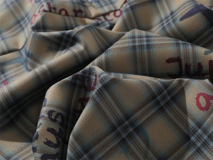 Gradient Short Sleeve Plaid Shirt Men - RALO COLLECTION STUDIO